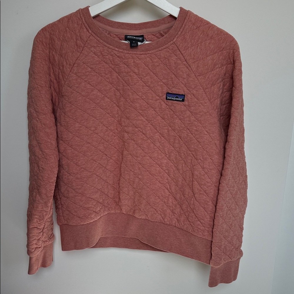 Patagonia Quilted Crewneck Sweatshirt - Rose Blush
